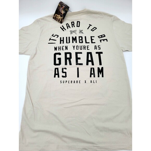 Muhammad Ali x Superare Stacks Tshirt XL NWT "It's Hard To Be Humble" Dual Sided - Picture 5 of 7